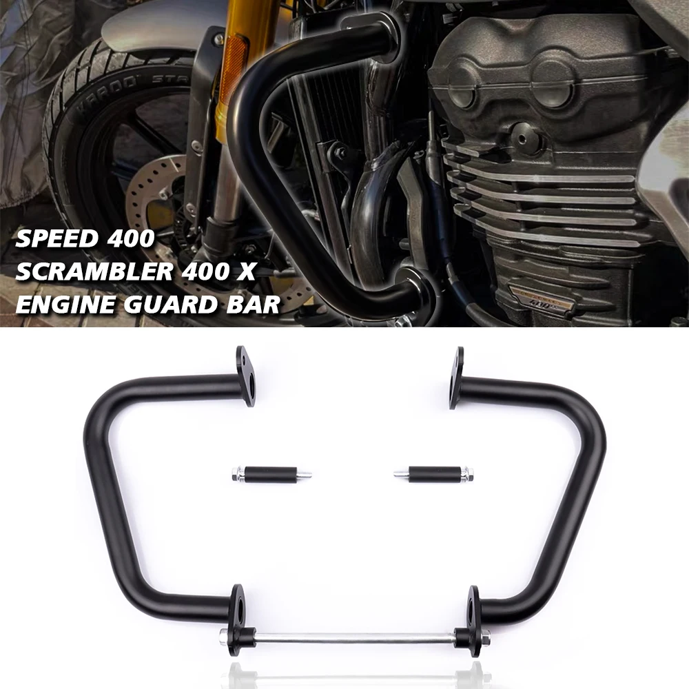 For Triumph Speed 400 Scrambler 400X 2024 2025 Motorcycle Engine Guard Highway Crash Bars Bumper Protector  Scrambler 400 X