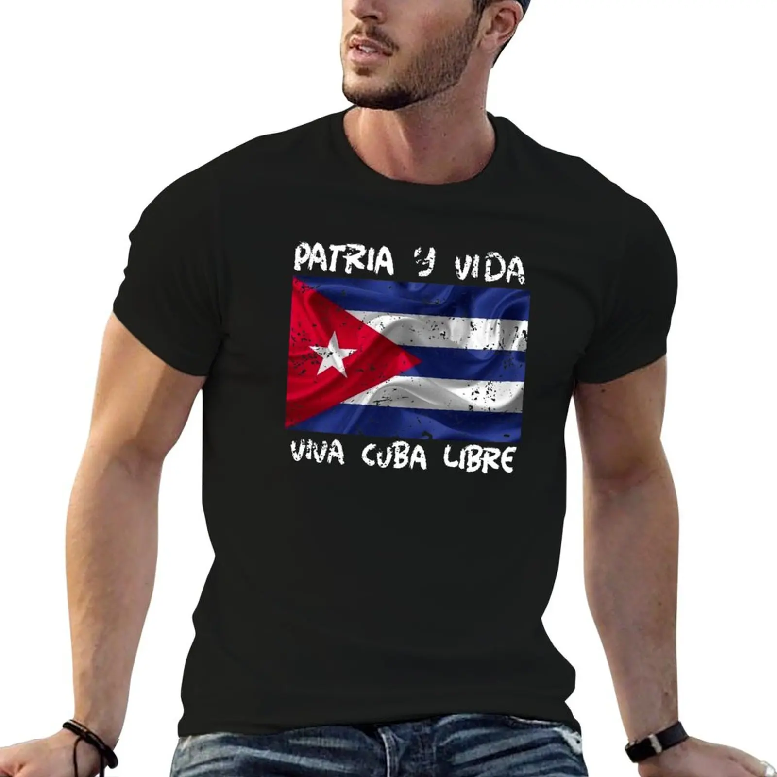 PATRIA Y VIDA - VIVA CUBA LIBRE. YA SE ACAB?. T-Shirt Utility Casual Work T-Shirt