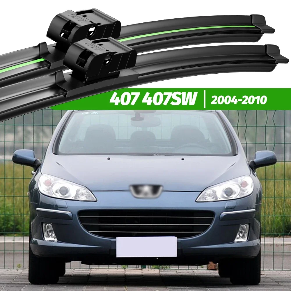 

For Peugeot 407 407SW 2004-2010 2pcs Front Windshield Wiper Blades 2005 2006 2007 2008 2009 Windscreen Window Accessories