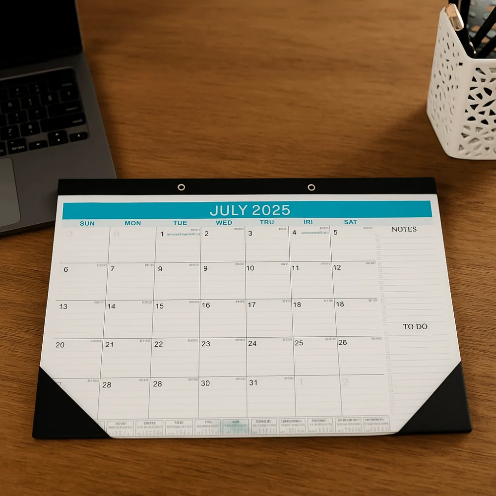 Wall Decor Creative Wall Calendar Spacious Monthly Layout Hanging Calendar Bright Premium Paper 18-Month Calendar School