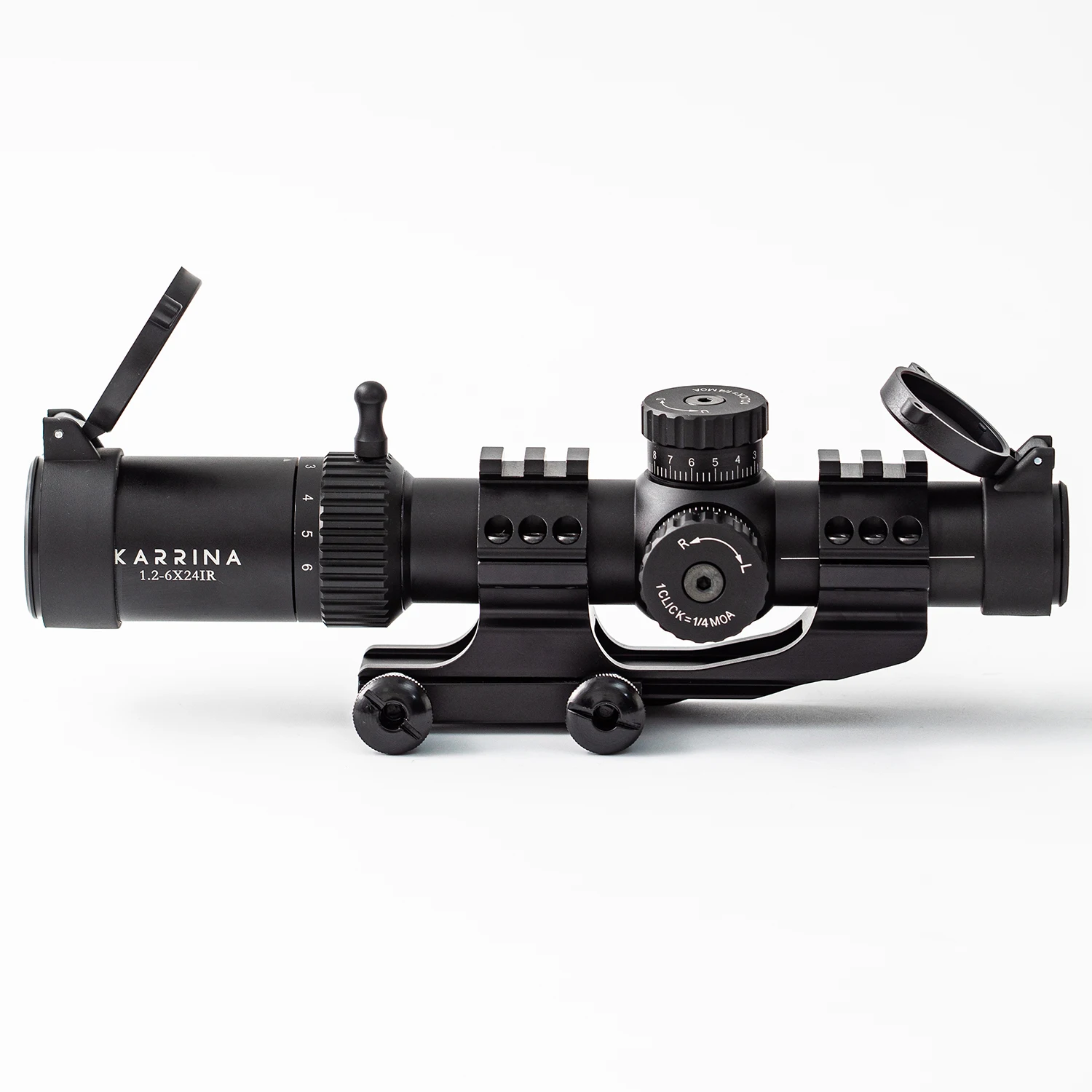 

KARRINA Optics 1.2-6X24 IR SFP Compact Scope Mil Dot Red&Green Illuminated Riflescope Lock Reset Hunting Optical Sight