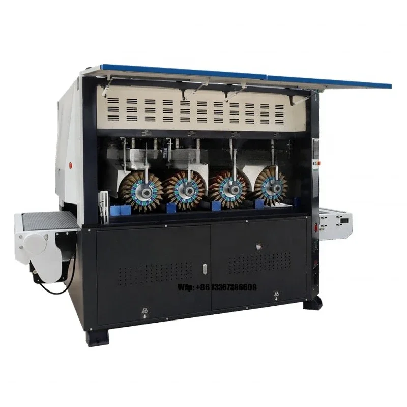 Automatic Wood Polishing Machine for Irregular Surface Grinding Woodworking Brush Sanding Machine Engine Core Wood Door Sander