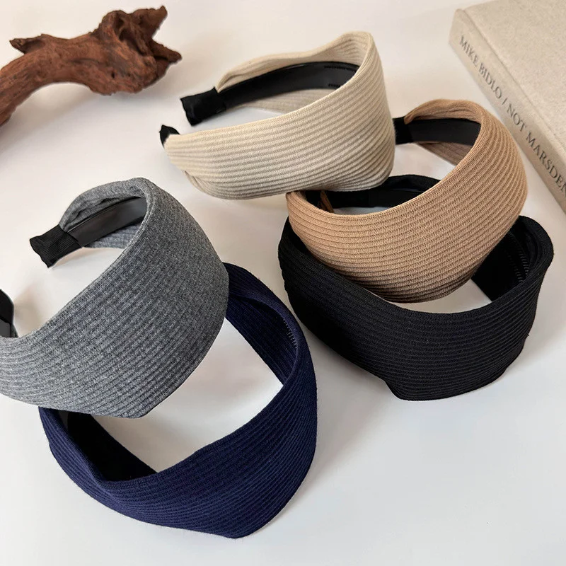 1/2pcs Sweet And Cool Elegant Knitted Headband For Women Fashion Makeup Headband Wide Brim Headband Hair Accessories