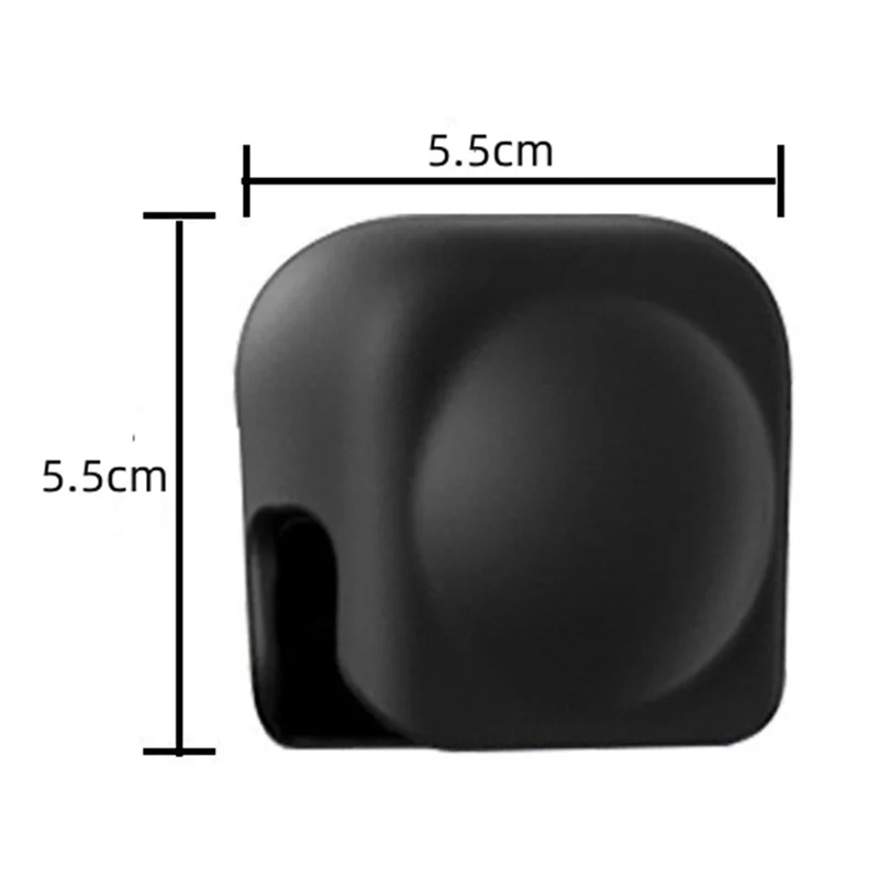 SQPP-1 Piece Anti-Scratch Lens Cap Protective Cover Black Silica Gel For Insta360 X4 Silicone Protective Dustproof Case