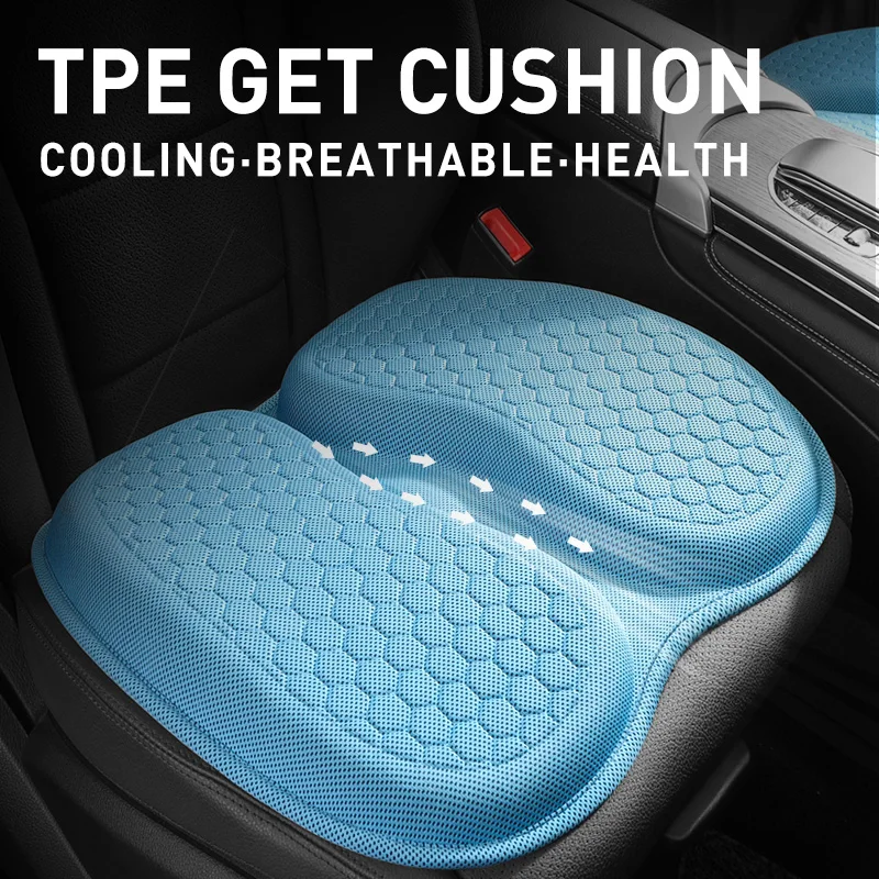 

TPR Cooling Gel Car Seat Cover Non-Slip Chair Cushion Breathable Honeycomb Seat Cushion Home Wheelchair Office Chair Cushion