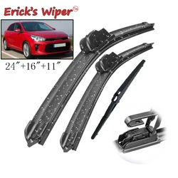Erick's Wiper Front & Rear Wiper Blades Set Kit For Kia Rio 4 2017 - 2023 Windshield Windscreen Window Rain Brushes 24
