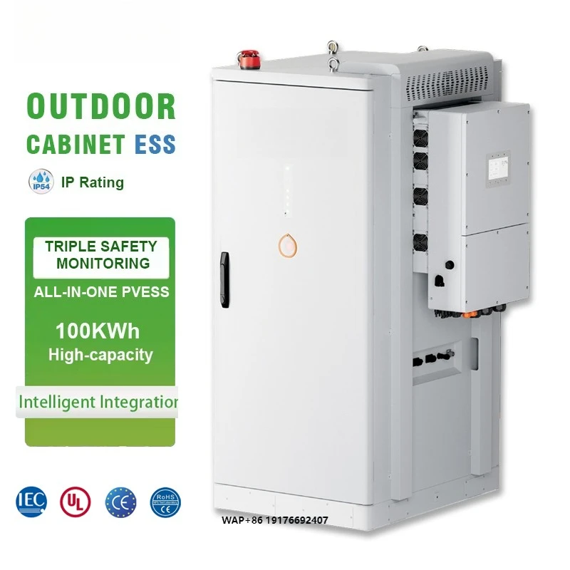 LiFePO4 Battery Industrial Commercial Energy Storage System 100KWH, IP54 Protection, 6000 Cycles Lifespan, for Solar Power & UPS