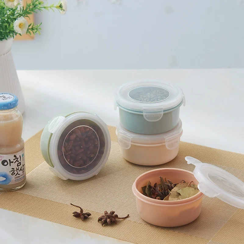 Plastic Baby Food Storage Jars Store Box Feeding Bottle Feeder with Lid Rack Reusable Small Container Set Snacks Kids Infants