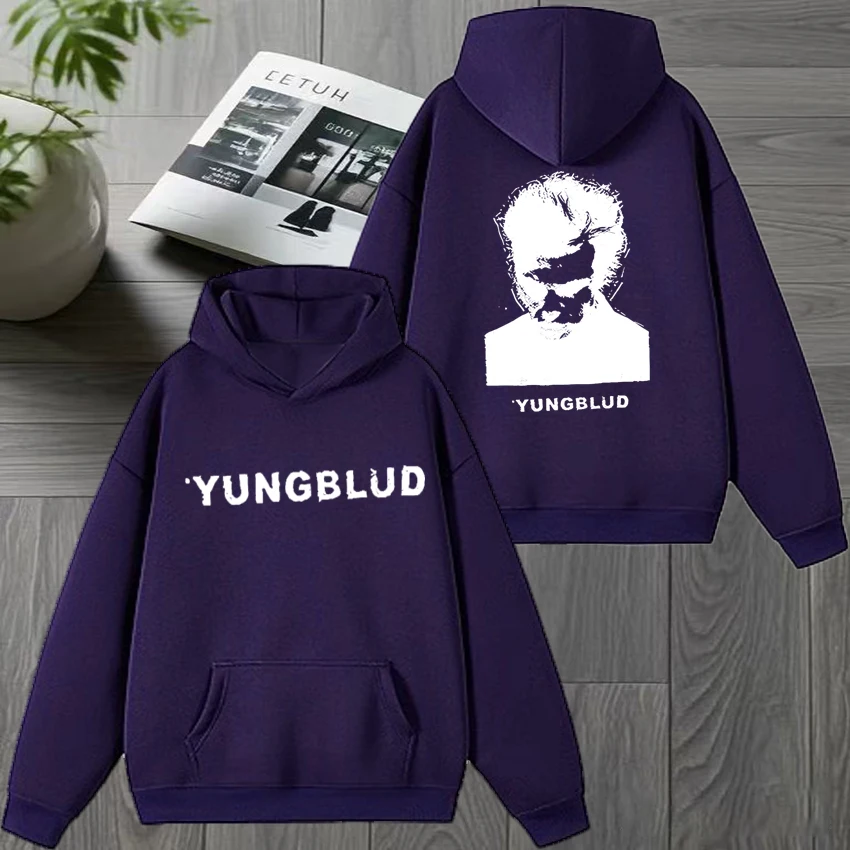 مغني الراب Yungblud ألبوم جولة 2025 مزدوجة الوجهين أغطية رأس مطبوعة للجنسين الهيب هوب الشرير الشارع الشهير الرجال النساء الصوف عادية البلوز