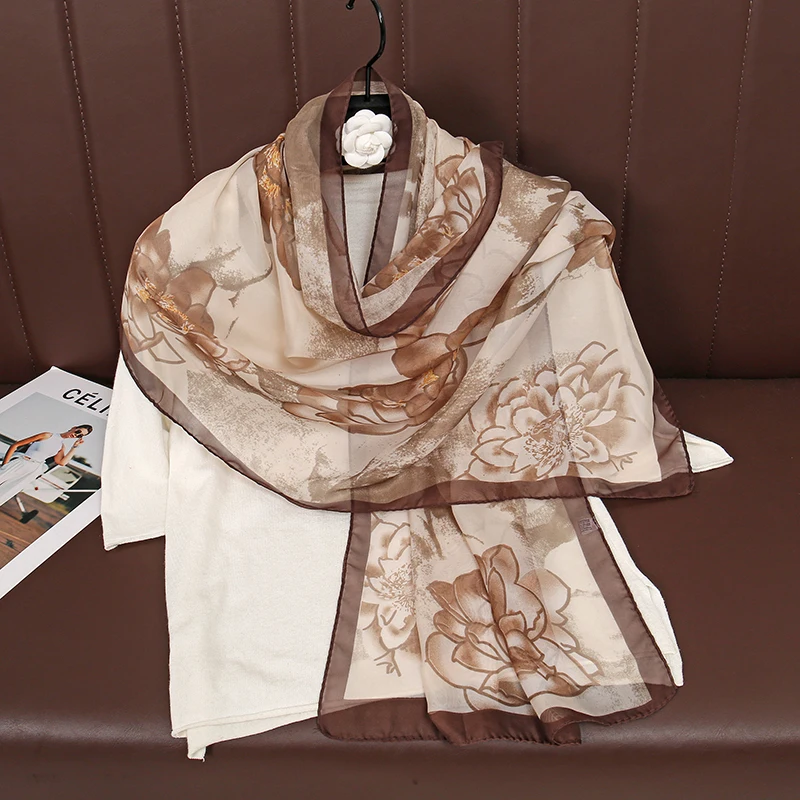 

Design Women Summer Thin Silk Scarf Shawl Elegant Headscarf Convinient Bandage Hijabs Chiffon Hijab Ventilate Wrap Scarves