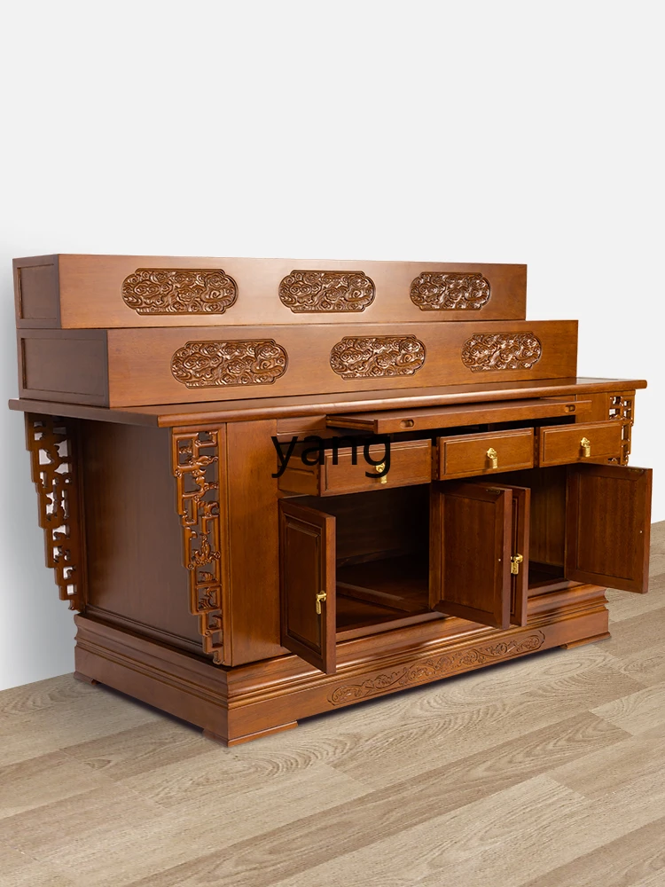 CX  Household Modern Simple Economical Solid Wood Buddha Shrine Buddha Table God of Wealth Worship Table Tribute Table