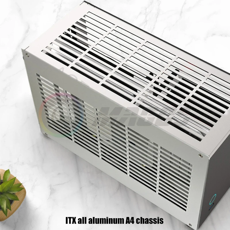 Aluminum HTPC A4 Mini ITX Case 7.4L Support 70mm CPU Cooler/210mm GPU/SSDX2/SFX/SFX-L PSU,MOD Desktop Gamer Computer Cabinet