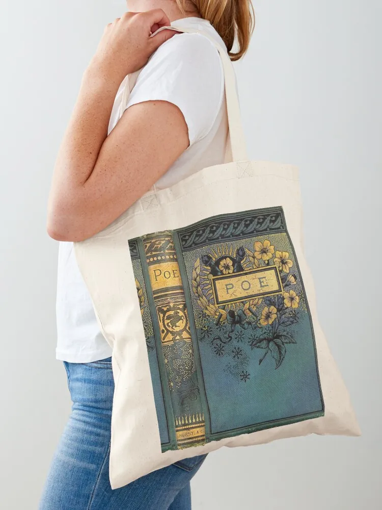 

Edgar Allan Poe old Victorian book cover Tote Bag Lady bag Women's bag tote bags woman 2025