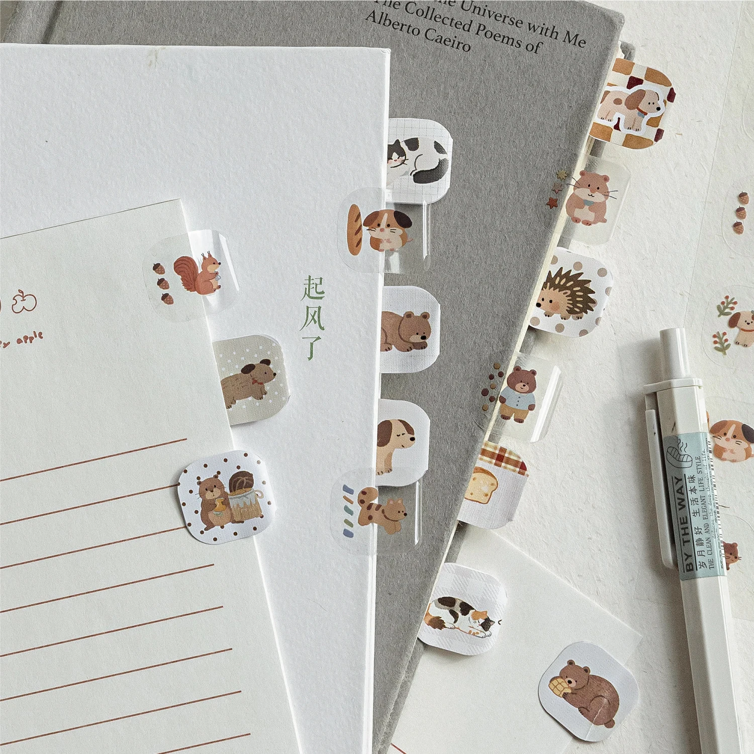 Cute and Adorable Index Stickers, Writable Sticky Notes, High-Value Note-Taking Labels for Middle School and High School Students