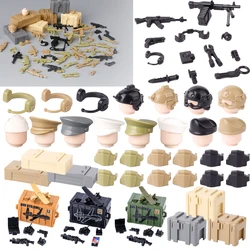 WW2 Military Helmet Building Blocks WW1 Army Weapons Weapons Box Gun Helmet Headset Warrior Infantry Accessories Bricks Toy Gift