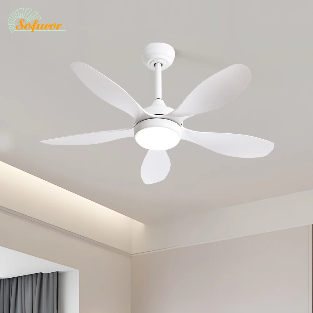 Sofucor moderne 42 pouces nouveau ventilateur de plafond Dsign avec LED DC 6 vitesses haute vitesse du vent avec télécommande