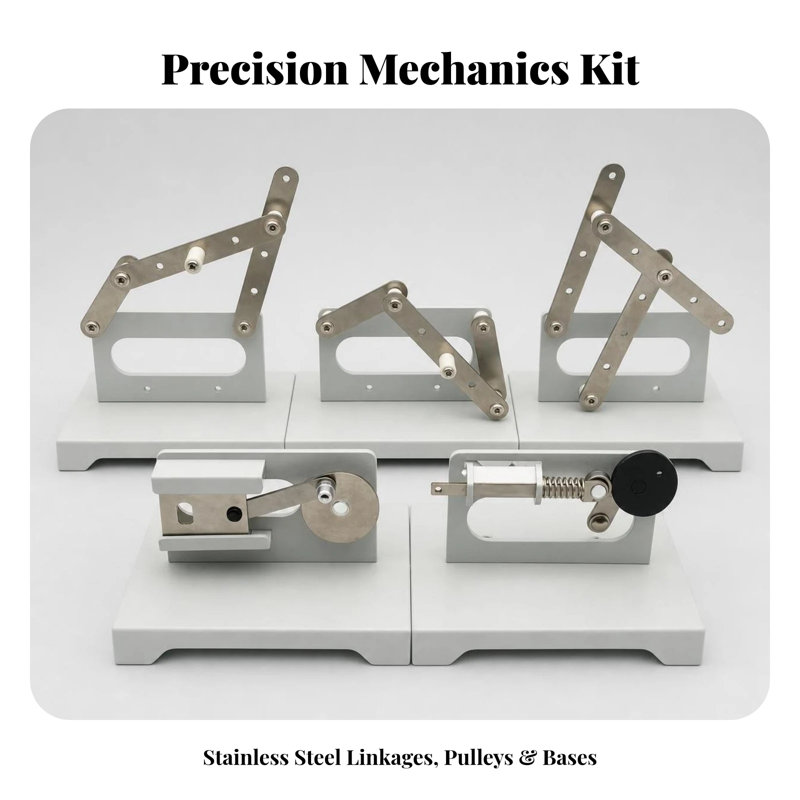 Educational Mechanics Model Stainless Steel Physics Demonstration Tool with Visible Motion for High School Engineering Course