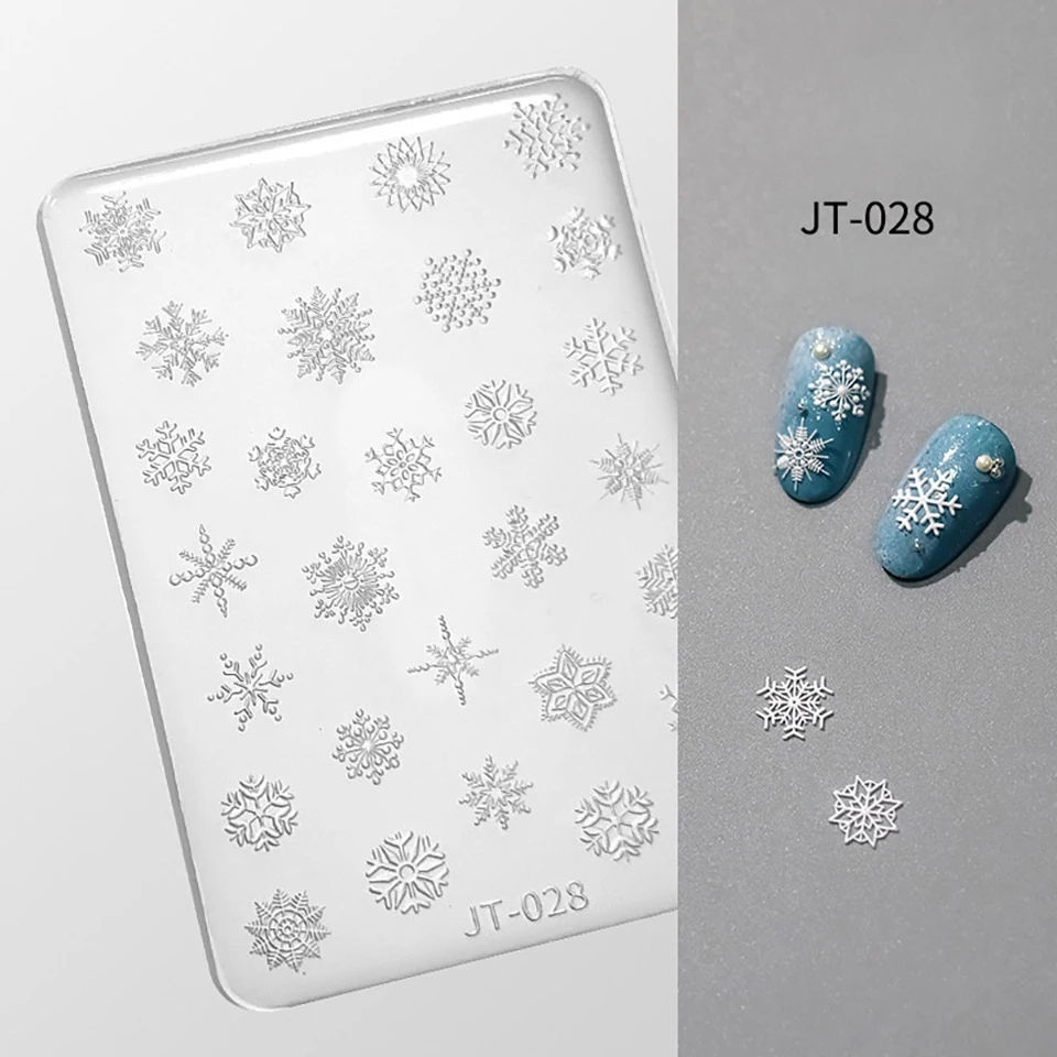 NAILCO Winter Sneeuwvlok Carving Manicure Kerst Elanden Nagelaccessoire Siliconen Schilderij Nagels Art Mold Gesneden Mold DIY Template