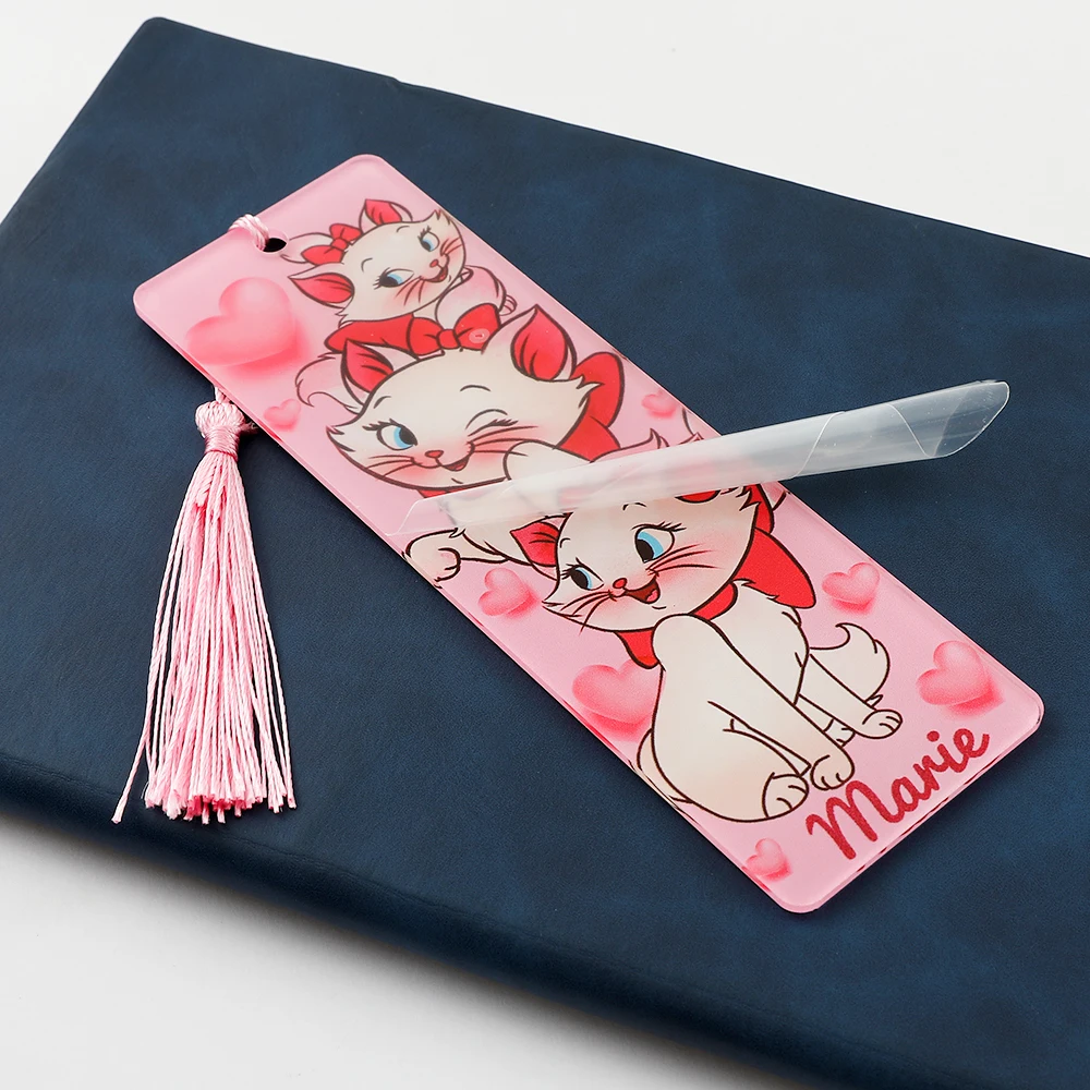 Cartoon Anime The AristoCats Bookmark, Disney Marie Cat Tassel Bookmark, Perfect Gift for Daughter granddaughter Anime Fans