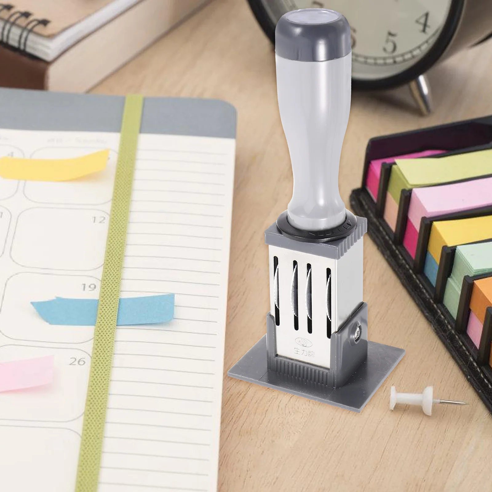 Small Date Rolling Stamp Business Stamps Material Office Day Number Handheld Stamper Pp File