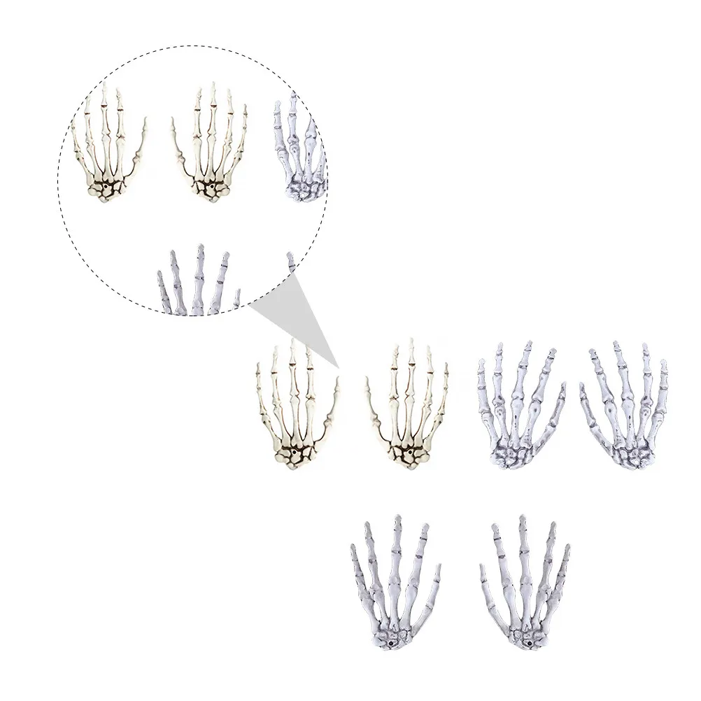 

3 Pairs H Bones Props Scary Halloween Decorations Reusable Durable Plastic StatueHaunted House Horror Party Photos