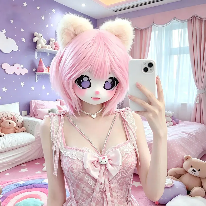 Fursuits Head Kemono Head Animal Kigurumi Kig Furry Mask Cute Halloween Role-playing Costume Cosplay Comic Exhibition Headbase