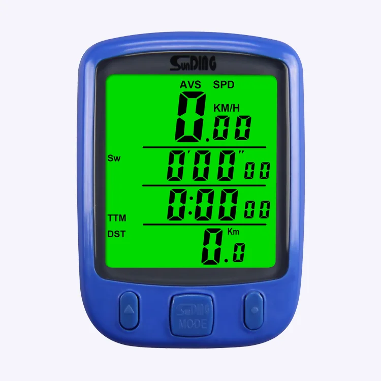 Velocímetro impermeável com fio bicicleta, cronômetro do computador, odômetro, tela LCD, luz de fundo, auto claro Sunding