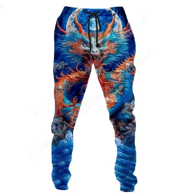 New Year Dragon Drawstring 3D Print Causal Clothing Fashion Men Women Hip Hop Pants Plus Size S-7XL Trouser Jogger Men Trousers