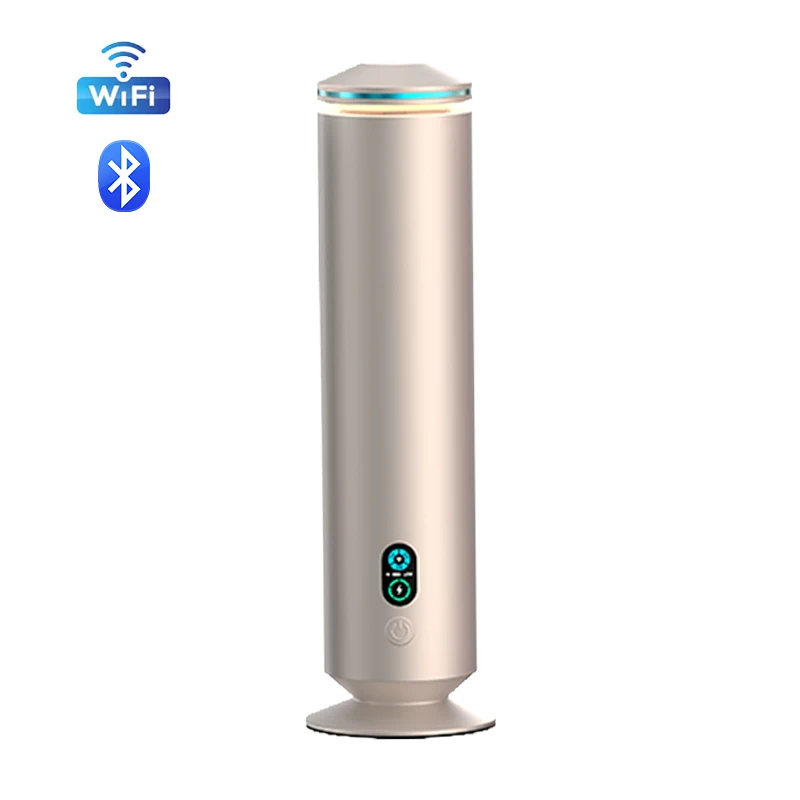 Manual Control Tower Aromatherapy Diffuser LED Display, Cool Mist Nebulizing Essential Oil Air Scent Diffuser