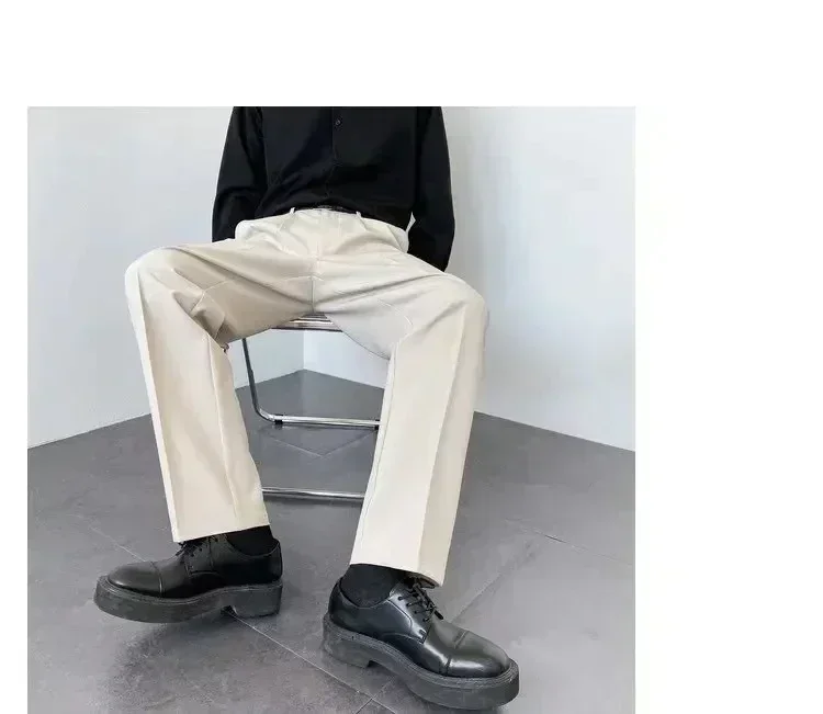 B. B1661 Full Length Homme Trousers Spring Summer Men's Elastic Casual Pants Wearable Business Suit Pants