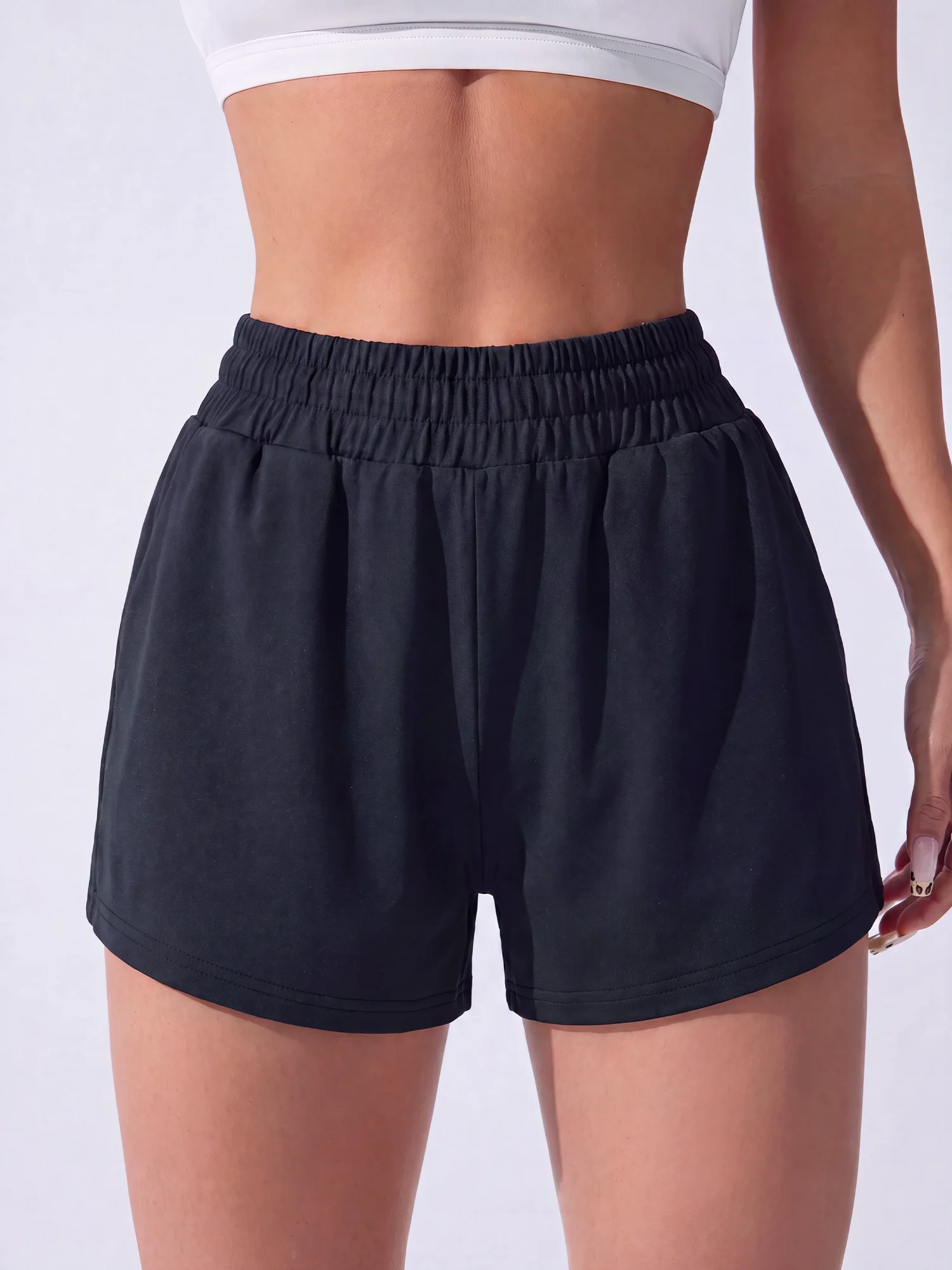 Y2K Urban Layered Casual Shorts, High Waist Single Side Phone Pocket for City Shopping & Weekend Date Outings