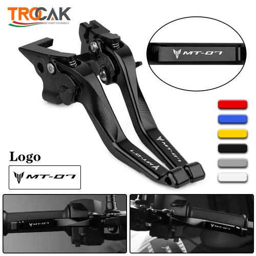 2023 para Yamaha MT-07 MT 07 FZ07 MT07 FZ 07 2014-2022 palanca de embrague de freno corto palancas de embrague de freno ajustables CNC para motocicleta