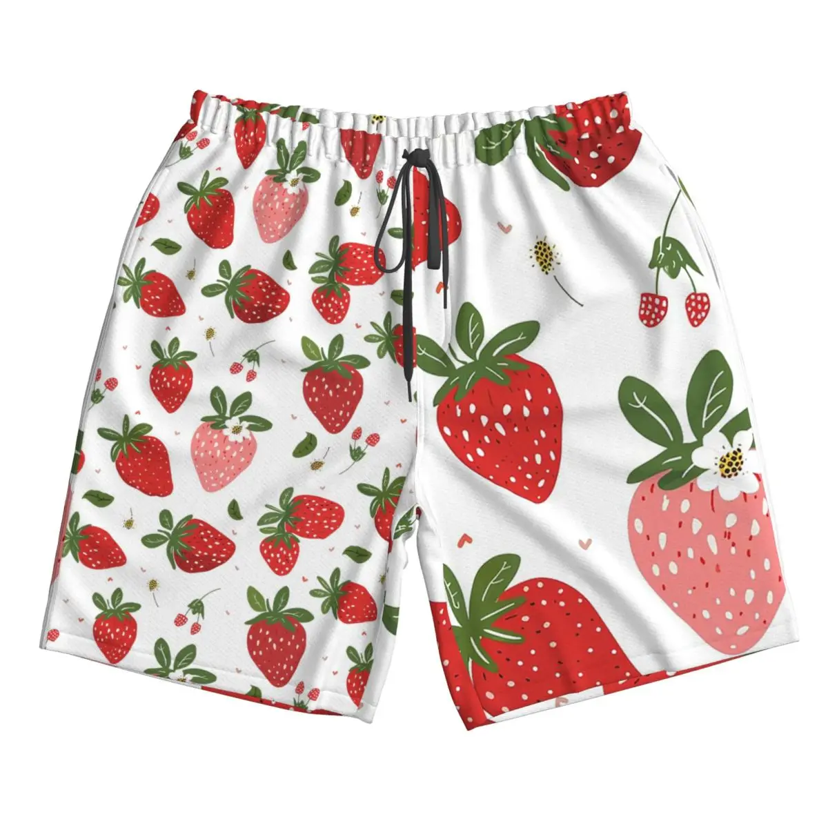 

Sweet Strawberries Trunks Beach Board Shorts Casual Quick Dry Swim Summer Men Pants