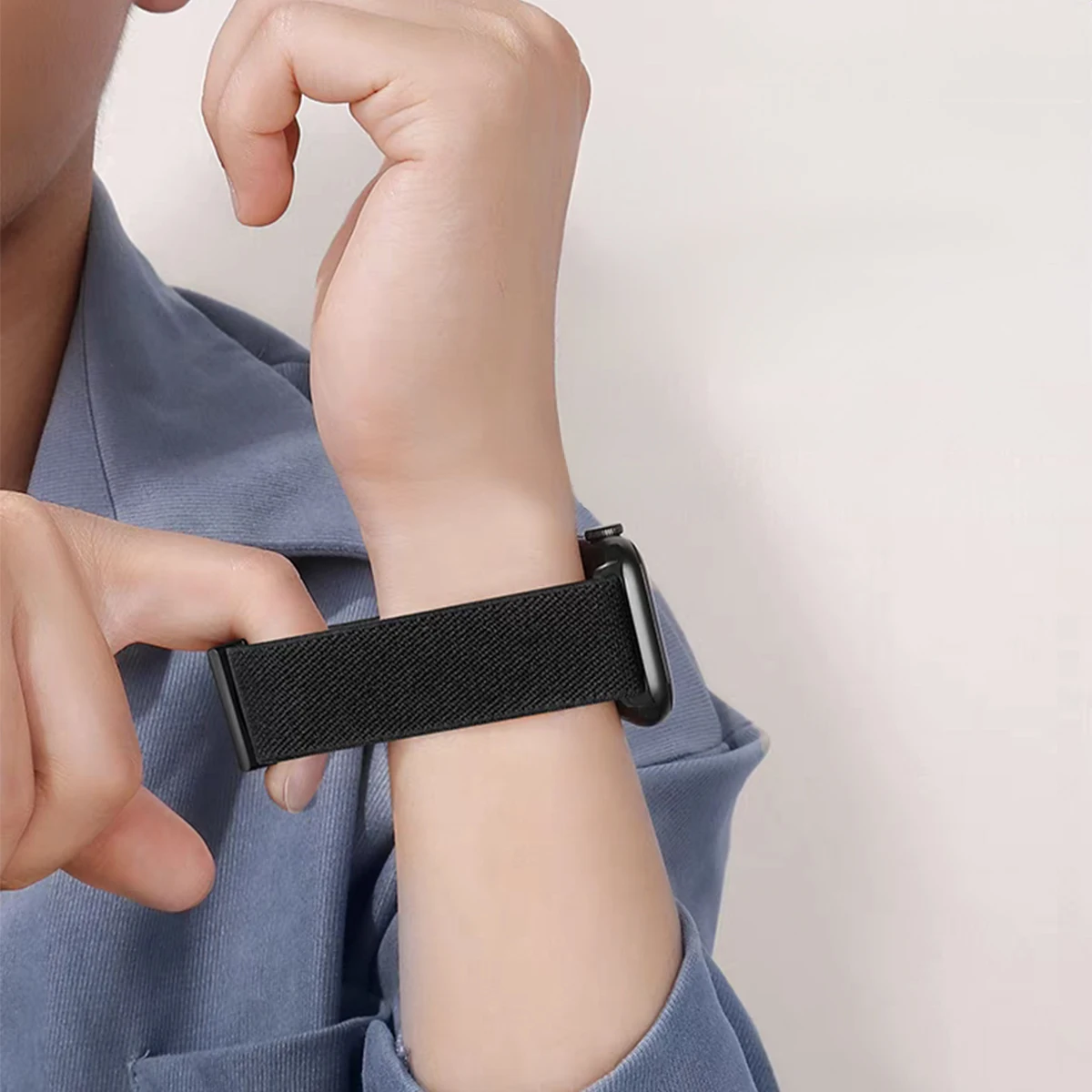 النايلون حلقة حزام ل سوار ساعة يد آبل 46 مللي متر 40 44 45 مللي متر 42 مللي متر 41 المغناطيسي حزام سوار ل IWatch الترا 49 مللي متر 11/10/8/9/7/6/SE/5/4