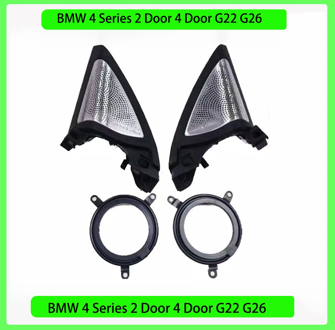 For BMW 4 Series 2 Door 4 Door G22 G26 A-Pillar Mid-Tone Illuminated Cover Tweeter Upgrade Tweeter Speaker Audio-activated Light