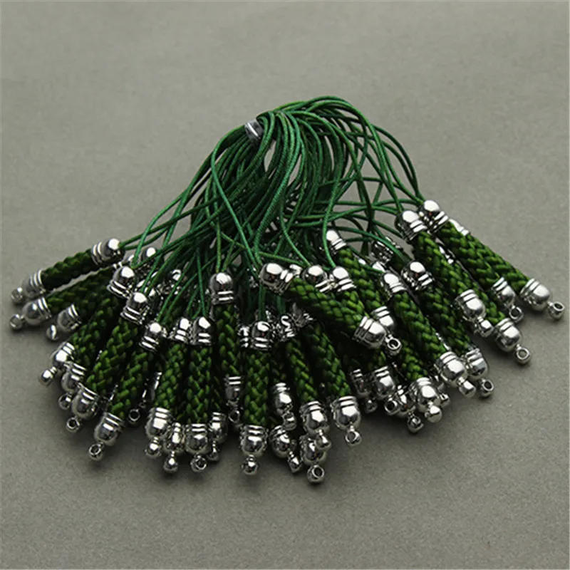 Free shipping Mobile Phone Strap/Chain Jewelry Material Rhodium Metal 10pcs/lot Lariat Lanyard Cord DIY Findings 8.5cm F2421