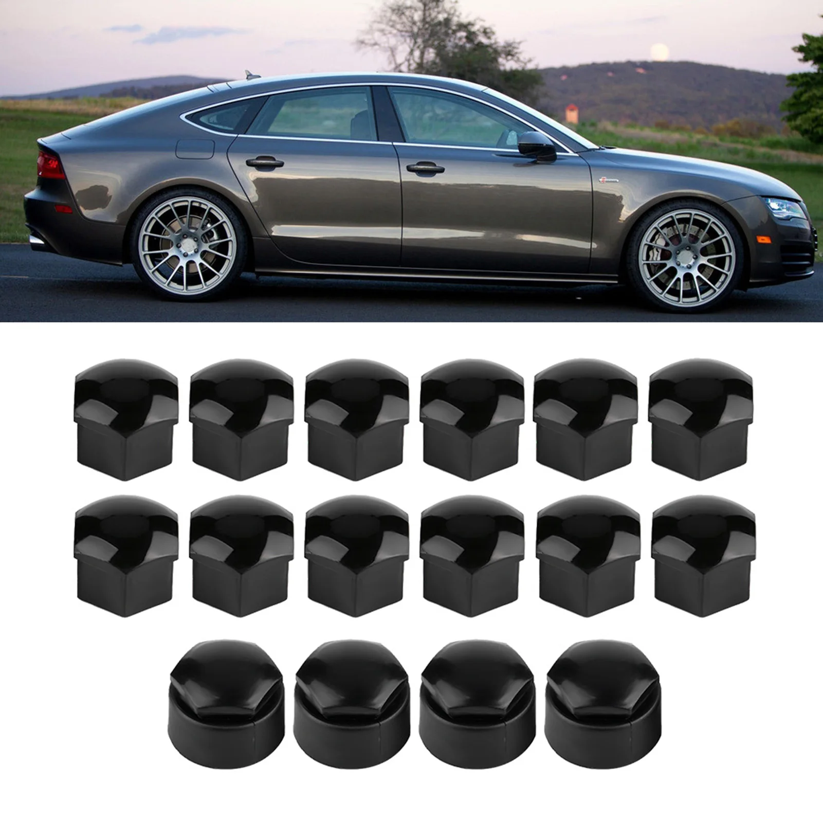 Car Wheel Screw Cover Dust Cover Protective Caps 17mm Nut Car Wheel Auto Hub Screw Protection Cover Cap Wheel Nut Rim Cover view 4