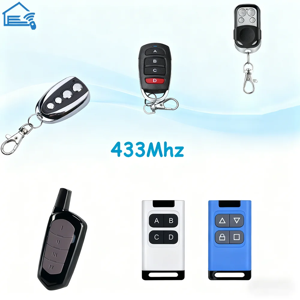 Garage Remote Control Duplicator 433mhz Gate Door Commands Opener 433 mhz Electric Rolling Code Clone Access Portal Fixed Cod