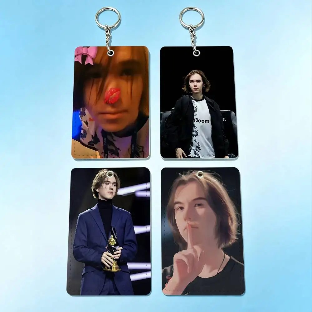 

Cute Donk CS GO Game Card Case Leather Card Holder Keychain Key Ring Door Access Tags ID Card Case Keychain