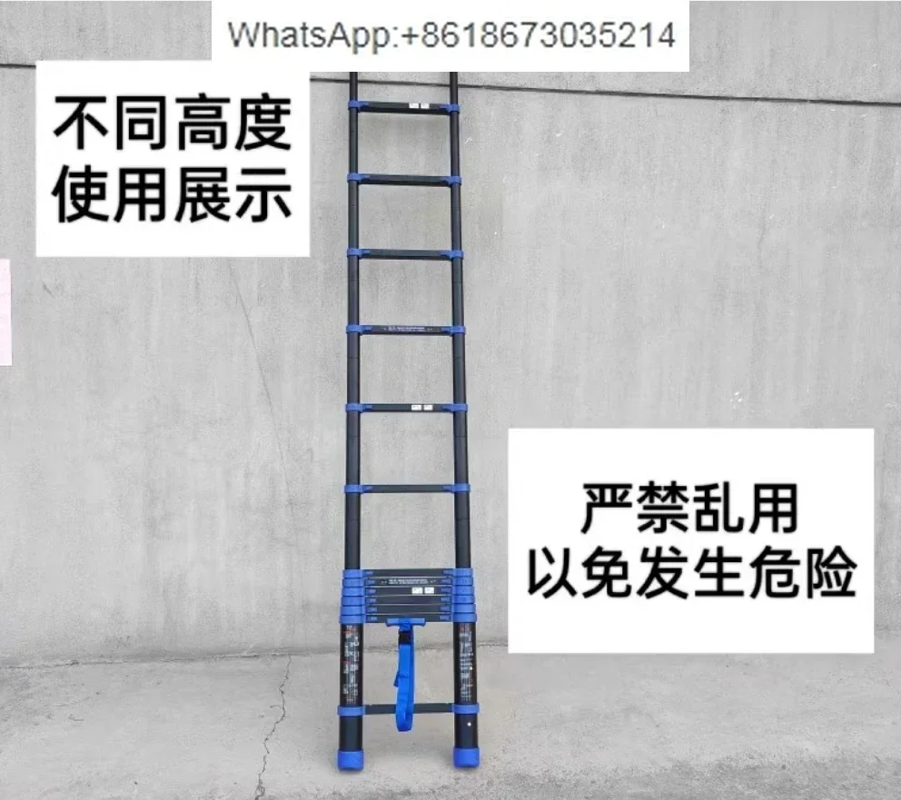 5.8m 6.2 Meters Industrial Aluminum Ladders Portable Straight Ladder Household Folding Extension Telescopic Ladders Stepladder