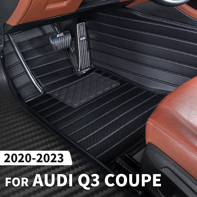 

Напольные коврики из углеродного волокна на заказ для Audi Q3 Coupe 2020 2021 2022 2023, коврик для ног, аксессуары для интерьера автомобиля