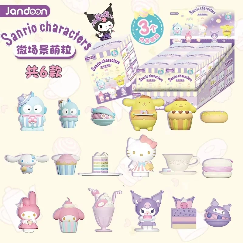 

Подлинная глухая коробка Sanrio с микросценой Kt Kuromi Melody Ugly Fish Huntington, мультяшная анимационная игрушка-периферия Kawaii, подарок-сюрприз