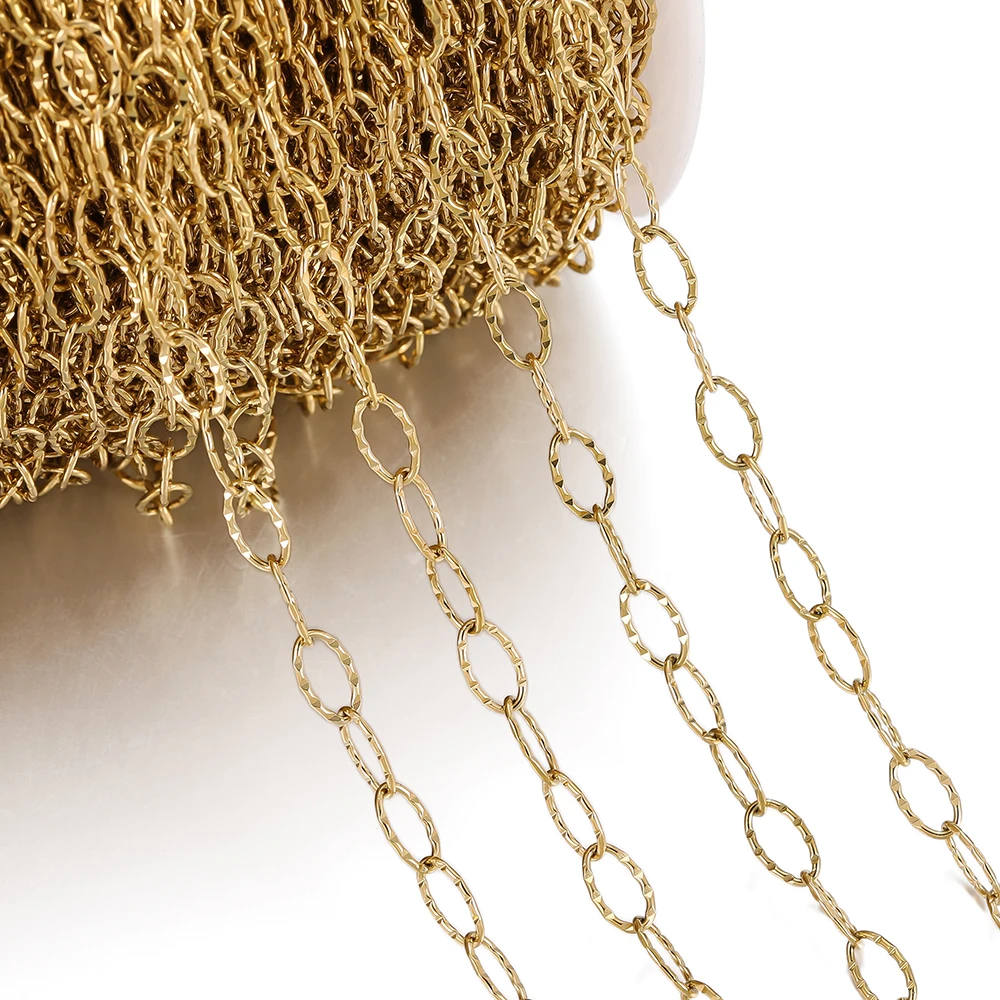 1Meter No Fade Multi Styles Stainless Steel Star Thick Cable Curb Chains for DIY Necklace Bracelet Jewelry Making Accessories view 5