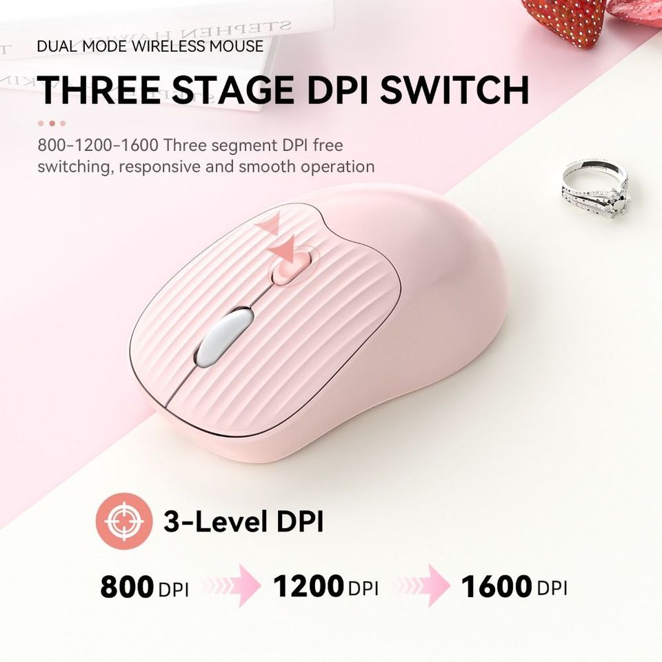  TYPE-C Charging Dual Mode Mouse Silent Sensitive Wireless Mute Mouse Portable Ergonomic Rechargeable Computer Mouse Notebook 