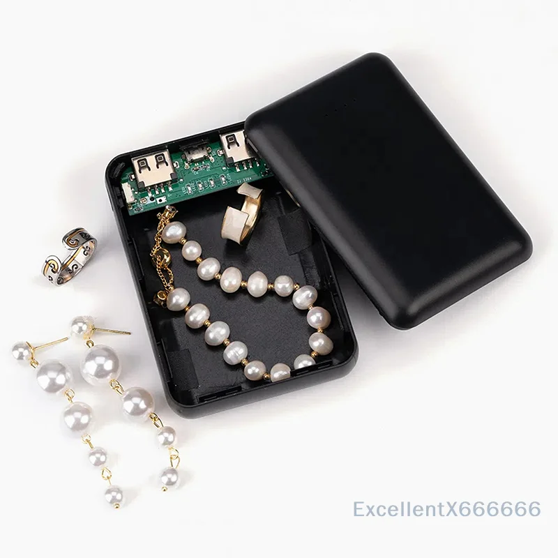 

Creative Power Bank Mini Storage Box Packing Box Dustproof Durable Strong Jewelry Storage Case Container