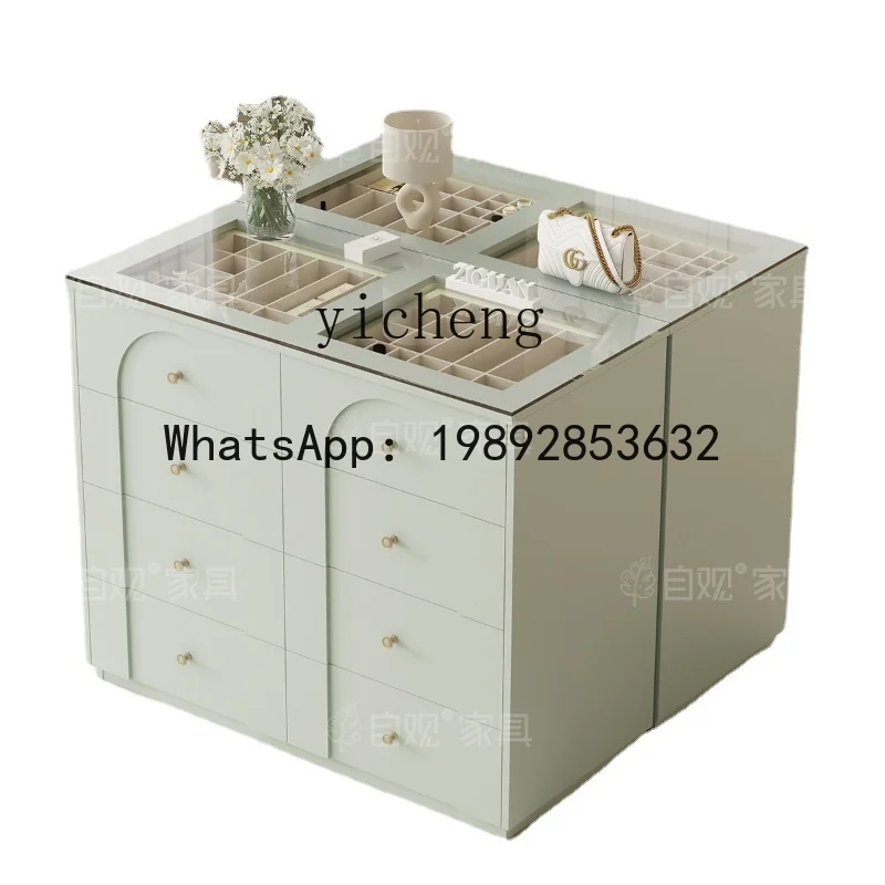 

Шкаф для хранения G1 со встроенной гардеробной, островной шкаф-витрина в европейском стиле Тайбэй со стеклом