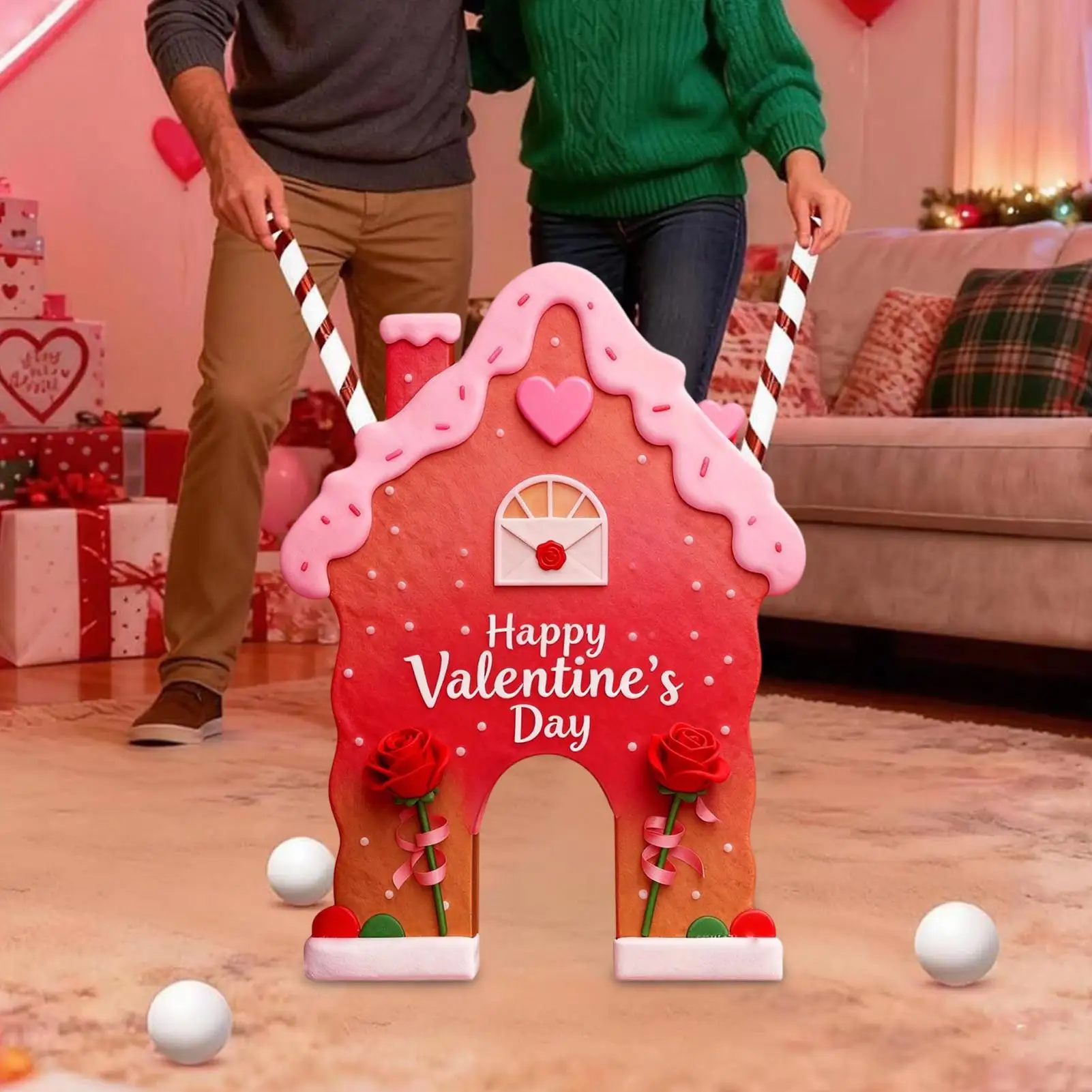 Kerst Peperkoek Golfspel Grappig Draagbaar Binnen Buiten Vakantie Mini Speelgoed Kerst Mini Golf Party Game Voor Thuis Kamer