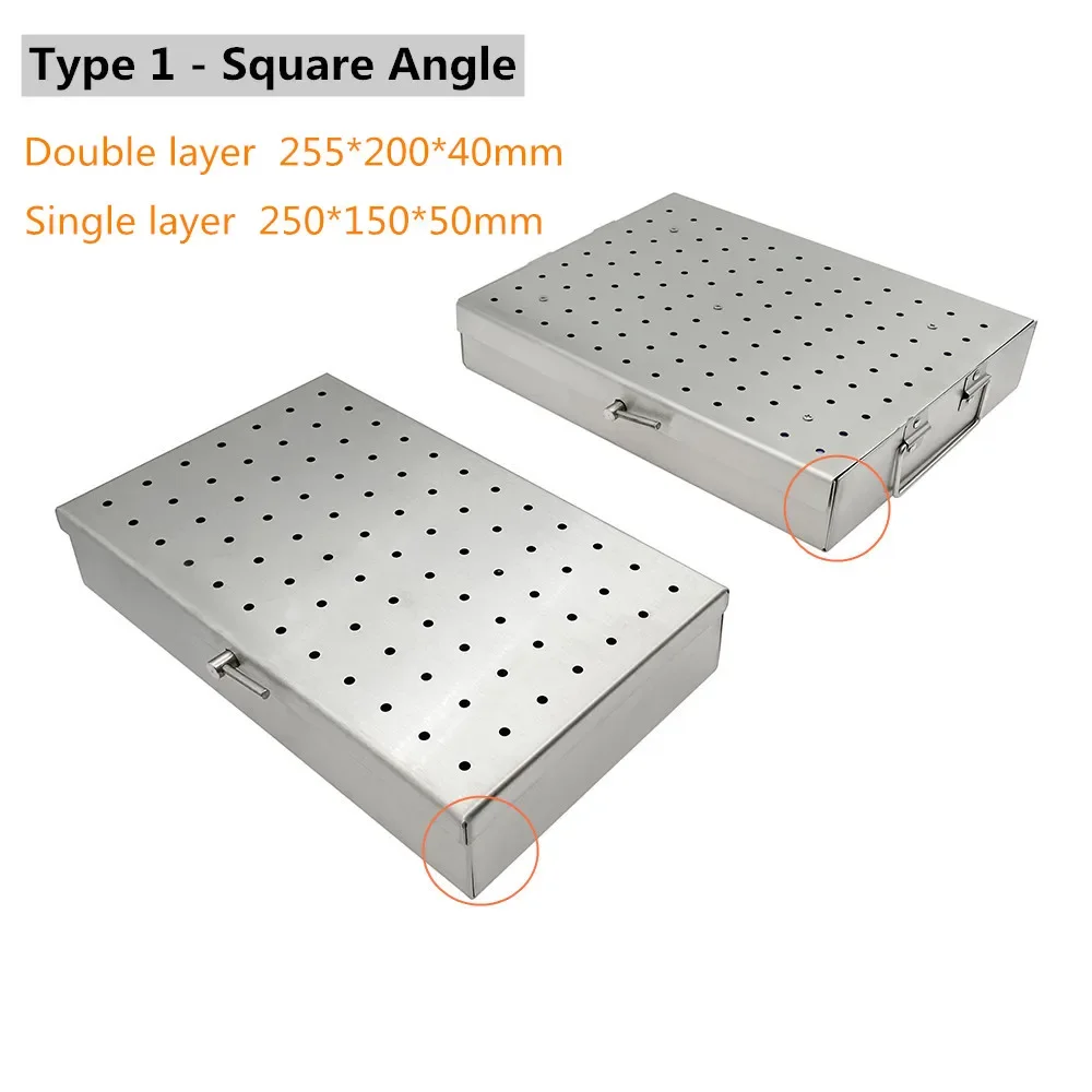 Sterilization Tray Case With Silicone Pad Aluminium Alloy Disinfection Box For Holding Instrument