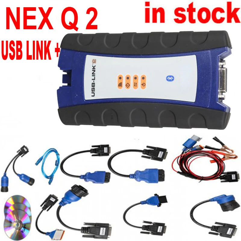 N2 NEX iqQ 2 USB Link 125032 Diesel Interface diagnostics with software Bluetooth for Heavy Duty Truck scanner Diagnostic Tool