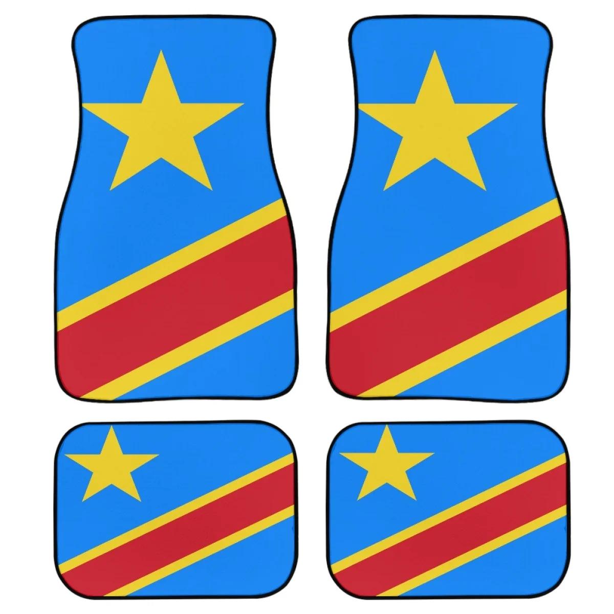 Congo Flag 3D Print All Weather Car Interior Accessories Protection Patriotic Universal Fit for Cars Truck Van SUV for Women Men